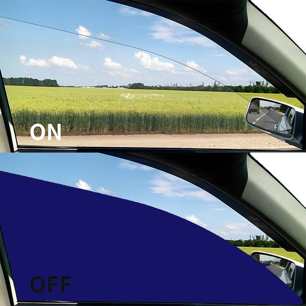 Universal Smart Tint Kit 4-Pcs Smart Car Window Film Remote Control Privacy Tint (39.37'x16.68'/Sheet) Instant Clear to Deep Blue, UV & Heat Block, Easy DIY Install