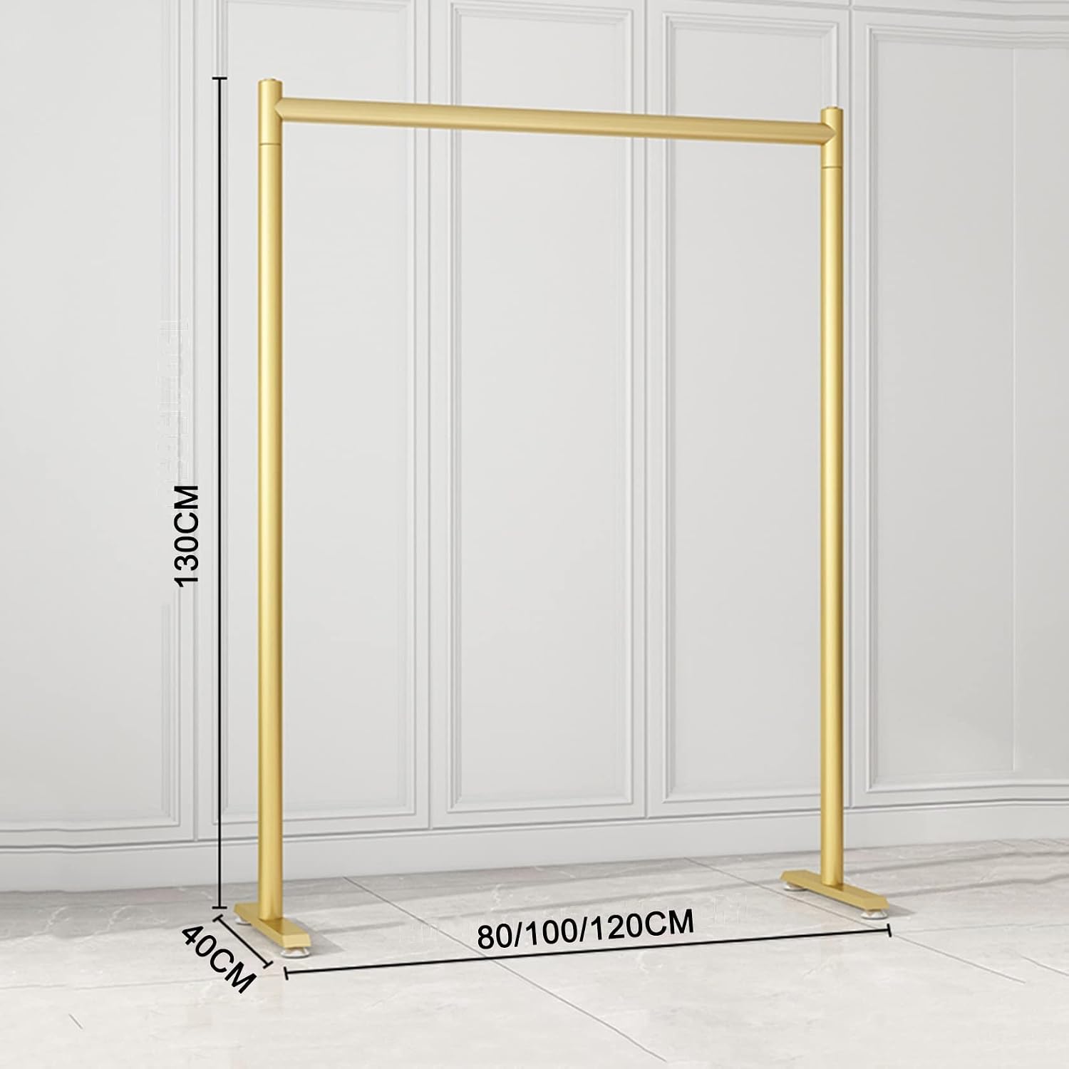 Generic Shoe Bench Coat Stand Rack Hanger Clothing Rack Metal Heavy Duty Garment Rail Standing Garment Rack For Hanging Clothes Retail Display Rack Hanging Clothes Rail For Entryway And Be, Gold