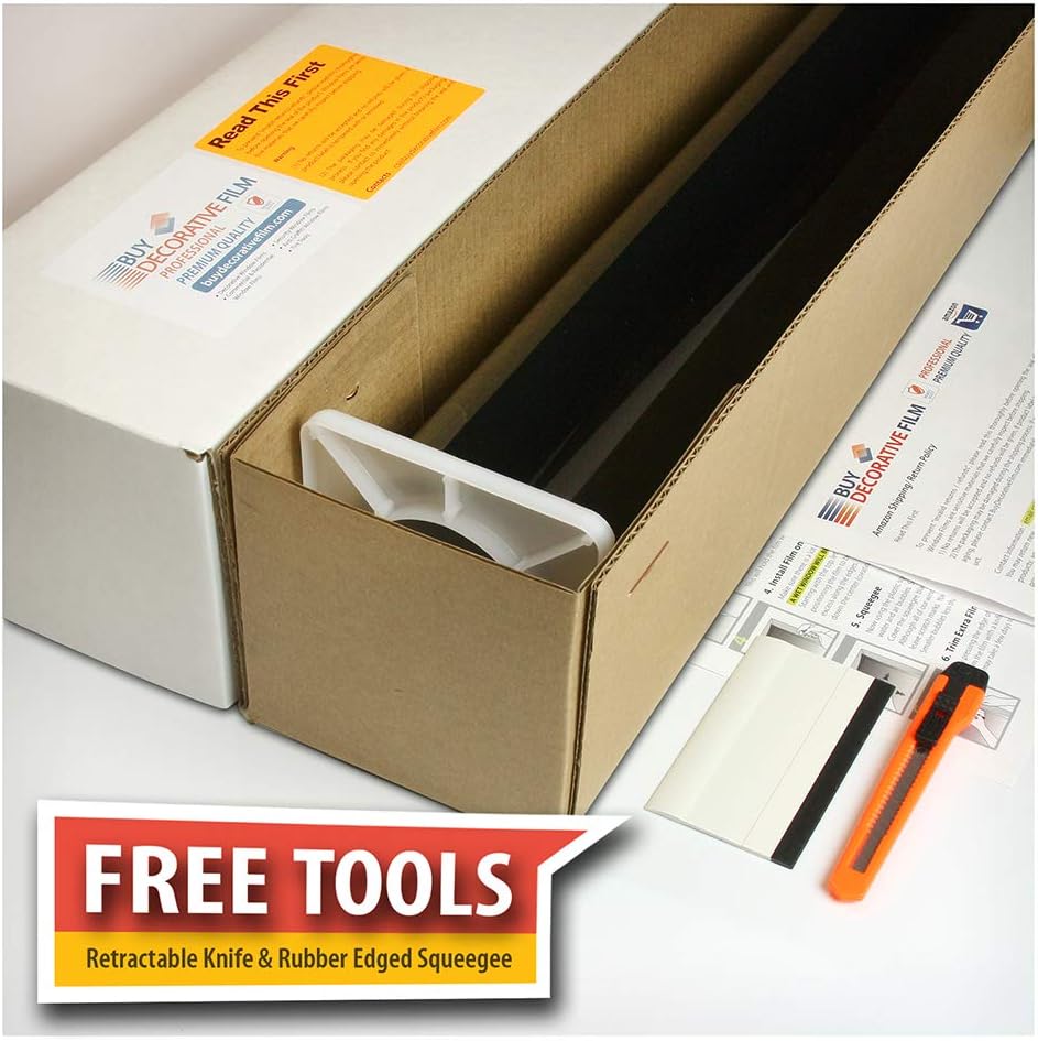 BDF NA35 Window Film Sun Control and Heat Rejection Natural Black 35 (Medium) - 48in X 49ft