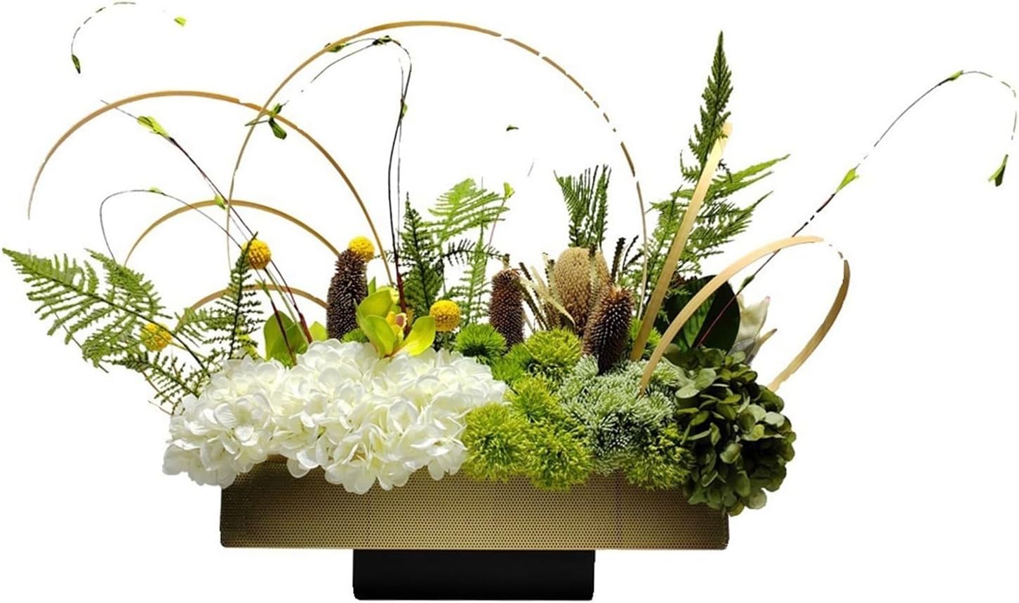 Faux Plants Simulation Dried Flower Bouquet Metal Florist Flower Arrangement Hotel Lobby Table Flower Simulation Floral Art Entryway Decoration Spring Summer Decoration