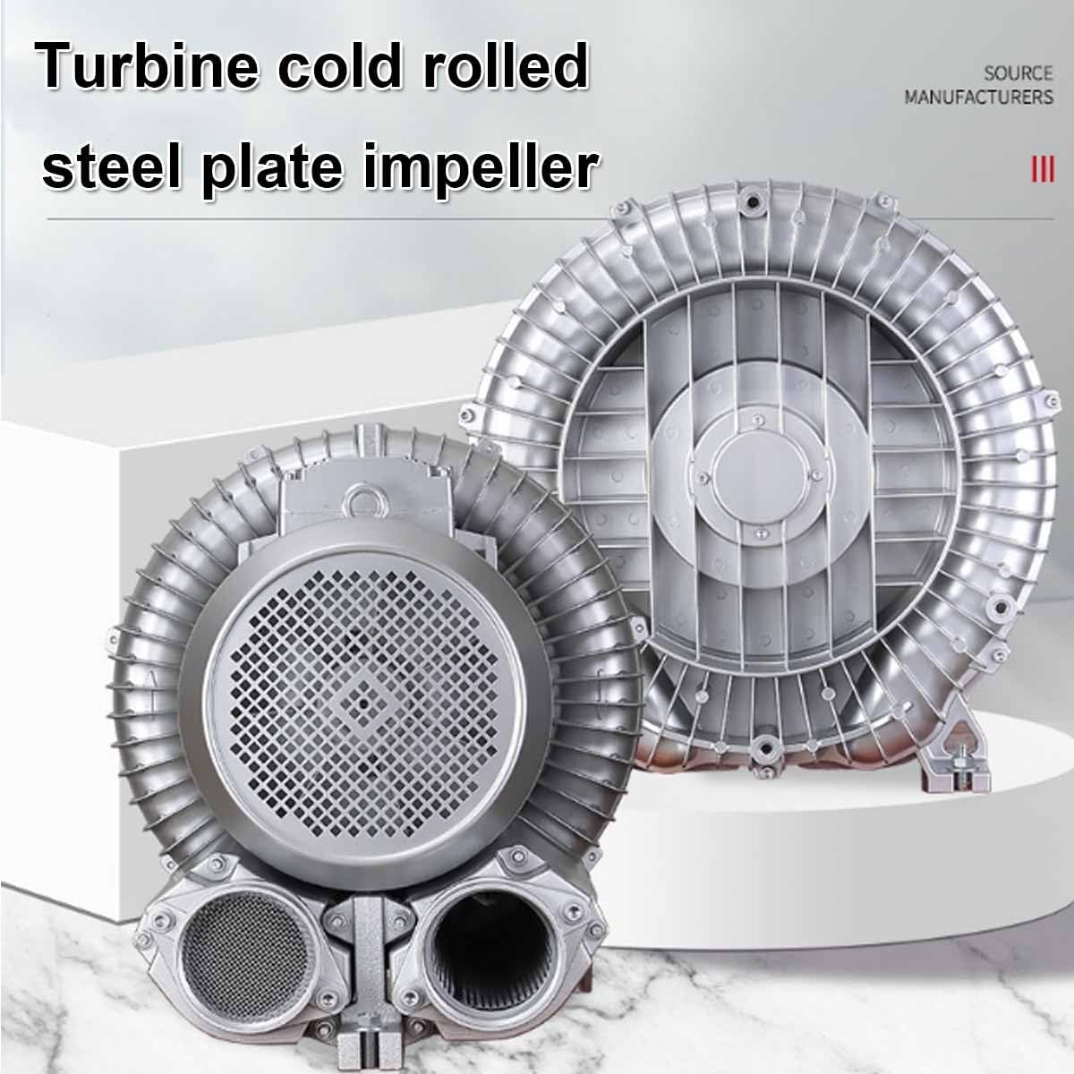 Regenerative Blower, High-Pressure Vortex Ring Blower,High-Pressure Industrial Vacuum Pump for Air Blowing Or Suction,Single Phase Turbine Blower for Air Blowing Or Suction(1100W/1.49HP)