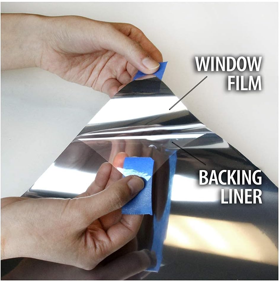 BDF EXS15 Exterior Window Film Daytime Privacy and Sun Control Mirror Silver 15 (Dark) - 48in X 50ft