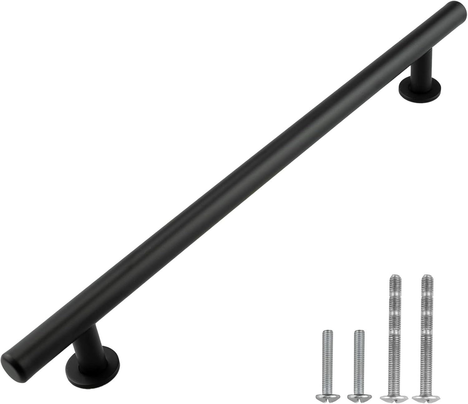 Modket Euroline Series Matte Black T Bar Pull Handle — 8-7/8' (224mm) Hole Centers, 11' Overall Length — 20 Pack Modern Kitchen Cabinet Door Drawer Hardware/Dresser