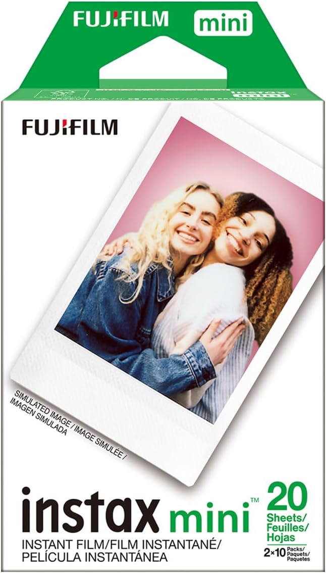 Fujifilm Instax Mini Link 3 Wireless Smartphone Printer, White, Bundle with 20 Exposures Instant Daylight Film and Photo Album