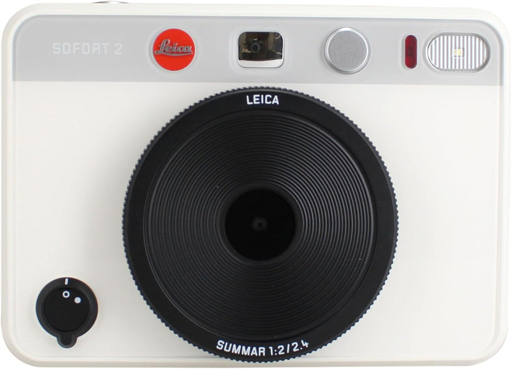 Leica Sofort 2 Hybrid Instant Photo Film and Digital Camera (White) (19188) with LCD Display Bundle with Fujifilm Instant Film 60 Sheets + 128 GB Memory Card + Bag + Cleaning Kit