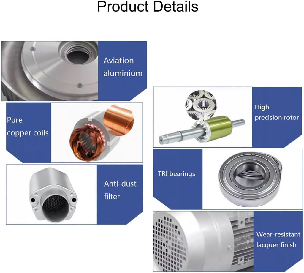 120W-1100W Industrial Regenerative Blower, 110V/220V Ring Vortex Blower, High-Pressure Vortex Ring Blower, for Sewage Aeration Aquarium Fish Pond,110V-120W