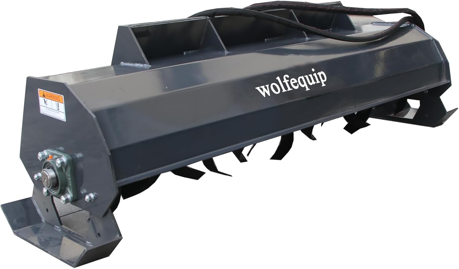 72' Rotary Tiller Hydraulic Skid Steer Attachments Cultivator Garden Lawn with 36Pcs 7' Blade Heavy Duty Quick Attach, US Stock