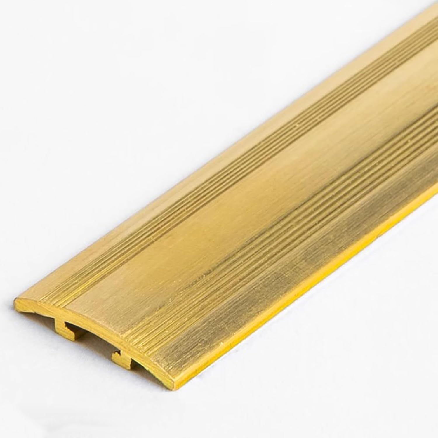 Brass Flooring Transition Strip for Wood to Tile – Durable Doorway Edge Reducer, Gap Cover Trim, Ramp Edging Strips (20mm x 4mm, 4ft/122cm)
