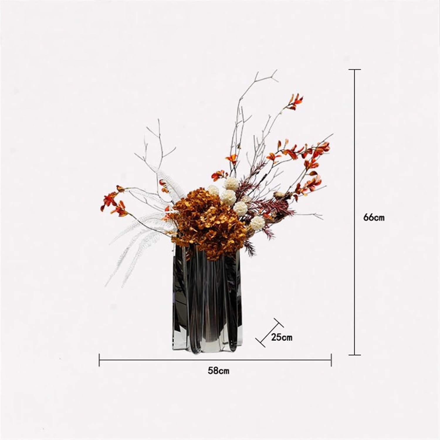 Faux Plants Simple Light Luxury Metal Florist Dried Flowers Simulation Flower Arrangement Hotel Table Centerpieces Ornaments Ornaments Spring Summer Decoration