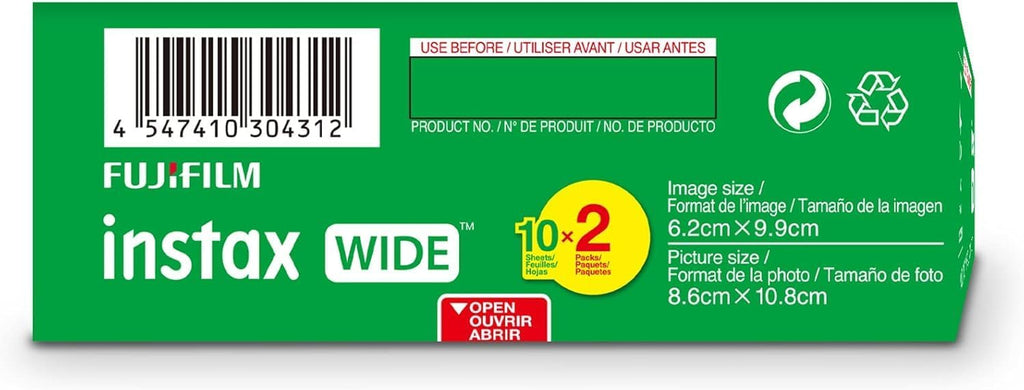 Fujifilm Instax Wide Instant Film Twin Pack with Sunshine Photo Microfiber Cloth... (6 Pack-120 Exposures)