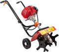 52CC 1900W Gas Powered Tiller, 2-Stroke Mini Hand Tiller with 14.17in Width, 6500-7000RPM Garden Cultivator for Soil Cultivation, Weed Removal, Small Farm, Backyard, Rotary Tiller