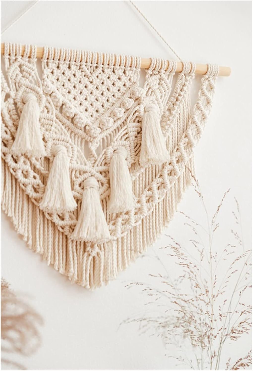 Tapestry Home Minimalist Tapestry Macrame Wall Hanging Decor Bohemian (Color : OneColor, Size : 50x65cm) (OneColor 50x65cm)