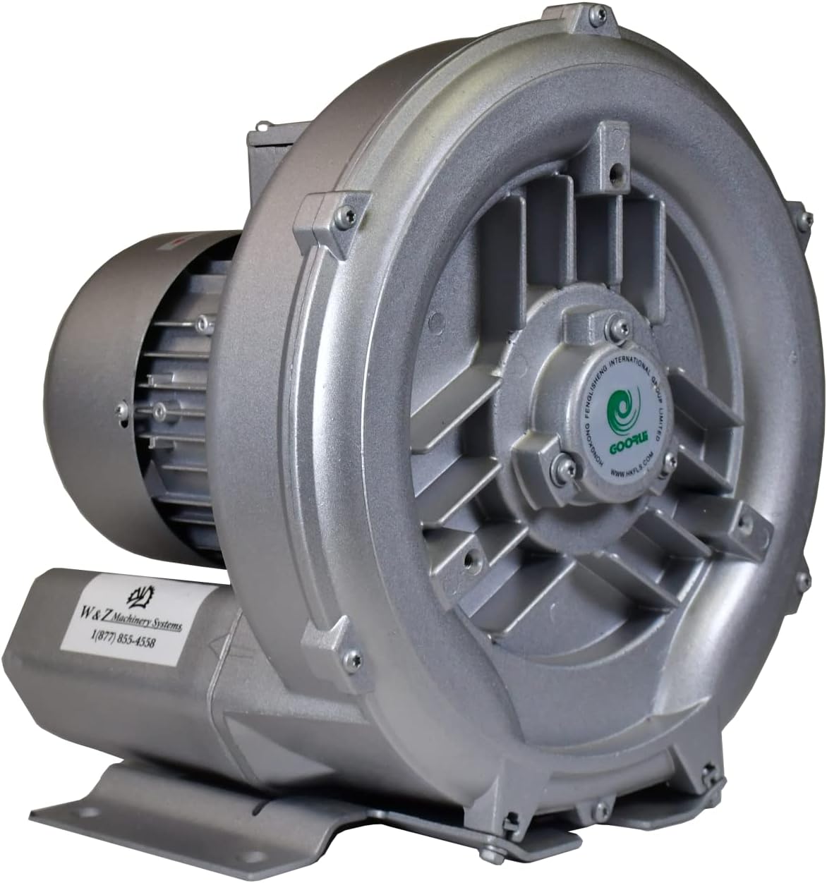 2 Hp Regenerative Blower, 220V-480V 3Phase, 150CFM, 56' H2O Press. Goorui-USA GHBH 1D7 34 1R5