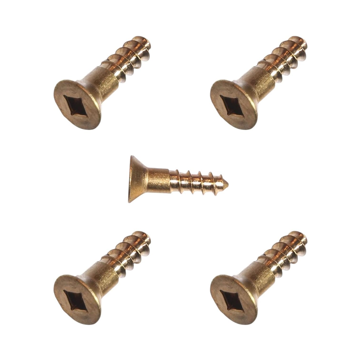 #6 x 5/8' Silicon Bronze Wood Screws, Flat Head, Square Drive Qty 500 Durable Fasteners for Construction Automotive Repair Machinery Assembly Improvement Projects