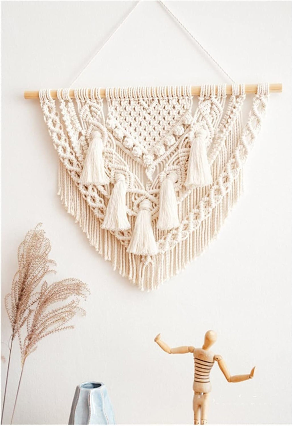 Tapestry Home Minimalist Tapestry Macrame Wall Hanging Decor Bohemian (Color : OneColor, Size : 50x65cm) (OneColor 50x65cm)