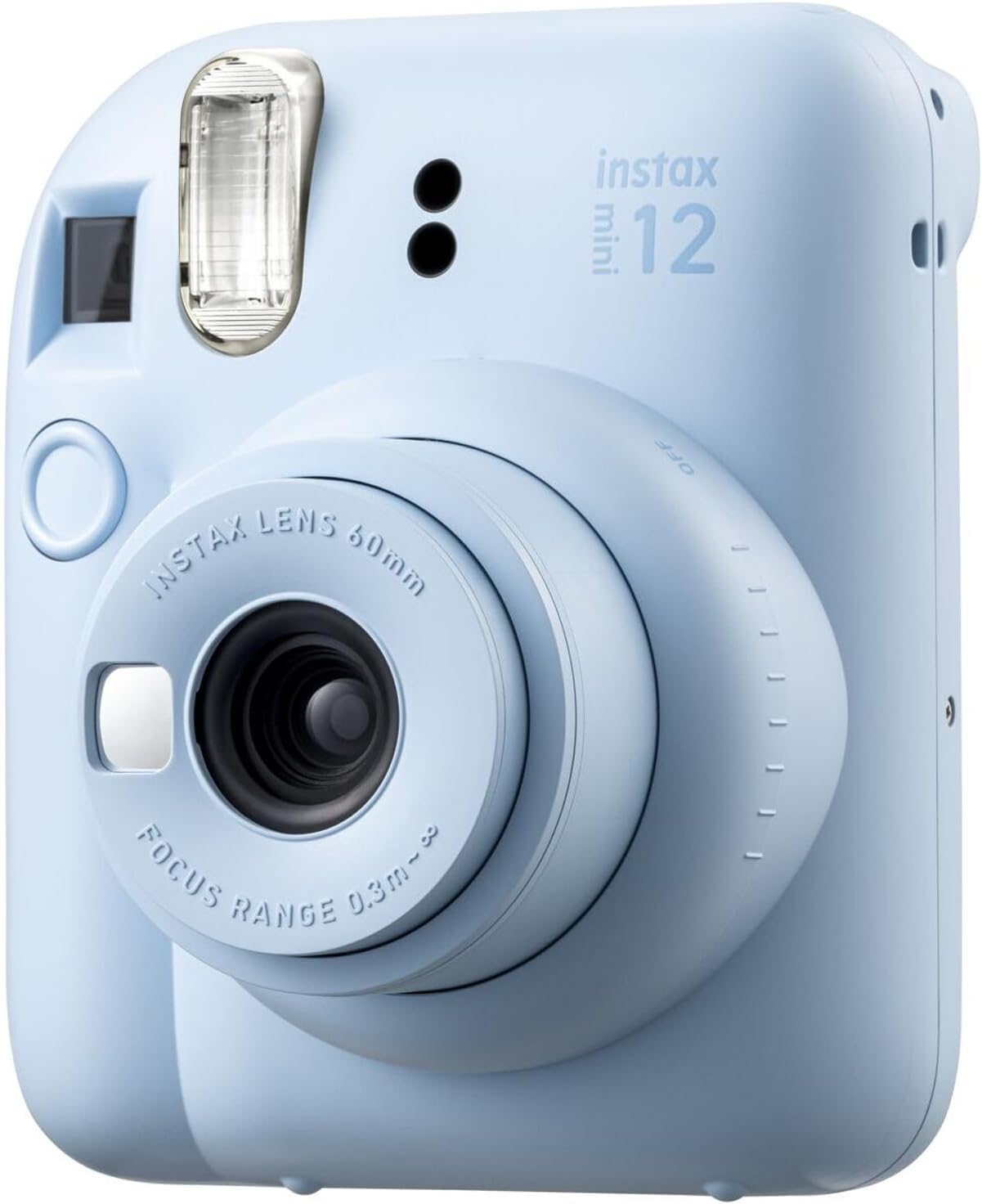 Fujifilm Instax Mini 12 Instant Camera Pastel Blue Bundle with Fuji Instax Mini Film Value Pack (80 Sheets) + Protective Carrying Case + Photo Album + Microfiber Cleaning Cloth