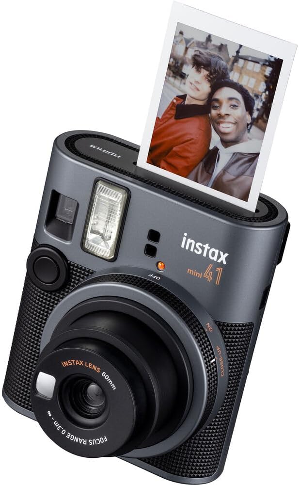 FUJIFILM Instax Mini 41 Instant Film Camera Bundle, Includes: Mini Color Film (40 Exposures), AA Batteries (4-Pack) and 108 Pocket Mini Instax Photo Album (5 Items)
