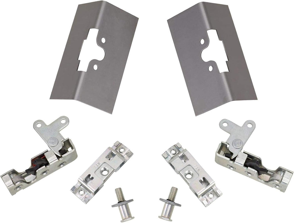 Speedway Motors Universal Slim Line Bear Jaw Complete Door Latch Kit Includes Left and Right Latches Mounting Plates Striker Pins Cage Nut Plates for Street Rods