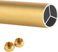 Closet Rod Champagne Gold Closet Rods and Brackets, Heavy Duty Hanging Clothes Rack, 17 18 24 29 30 32 36 48 50 Inch Removable Clothing Valet Pole Bar,(Gold,170cm(66 7/8'))