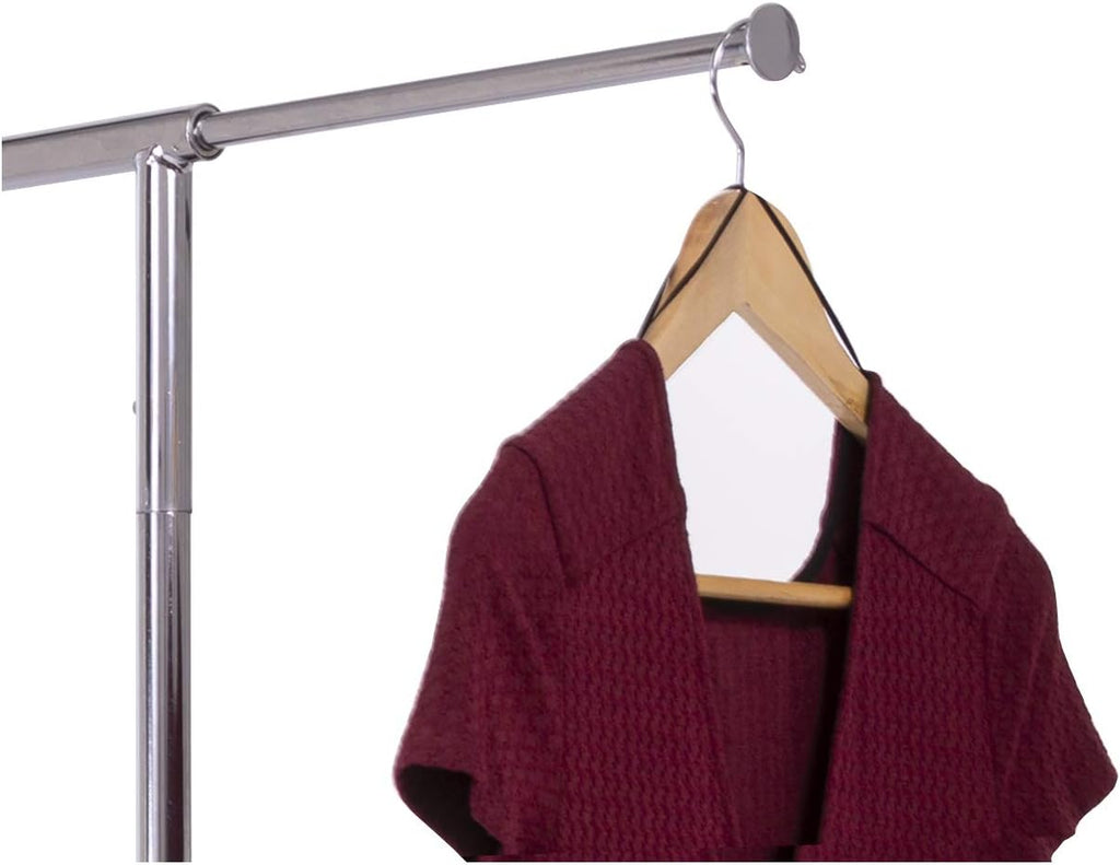 Econoco Double Arm Garment Rack, 55 Inch High x 48 Inch Wide Clothing Display Rack, Heavy Duty Commercial Grade, Chrome