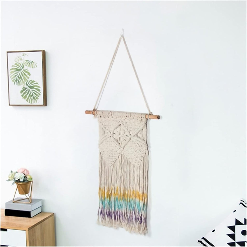 Tapestry Macrame Wall Hanging Hand Woven Tapestry Home Decoration Bohemian Tassel Apartment Dorm Room Decoration (1)