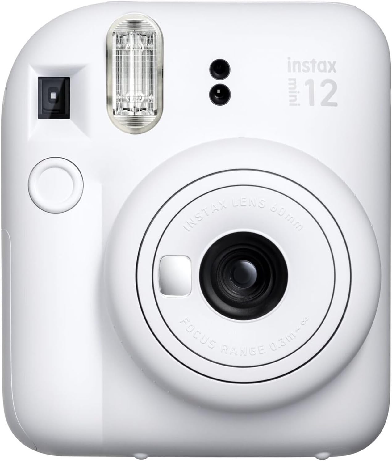 FUJIFILM INSTAX MINI 12 Film Camera Clay White Bundle with Instant Film 20 Photo Sheets with Camera Case and Accessories Ideal Gift for Kids, Teenage Girl & Adults