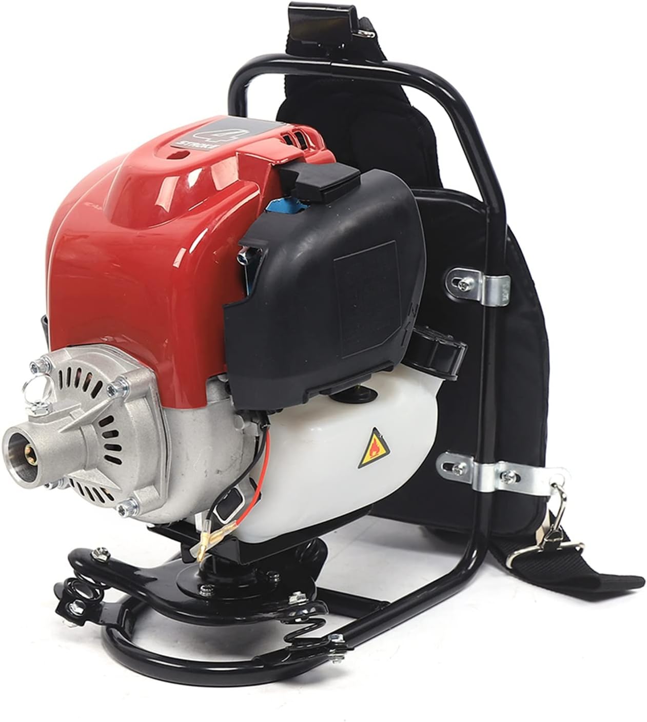 Backpack Gas Powered Cultivator Tiller Lawn Mower, 3IN1 1.4HP 4-Stroke 35.4cc Brush Cutter Hedge Trimmer with 2T Blade, Single Cylinder Air-Cooled Gasoline Engine Grass Trimmer Weed Eater