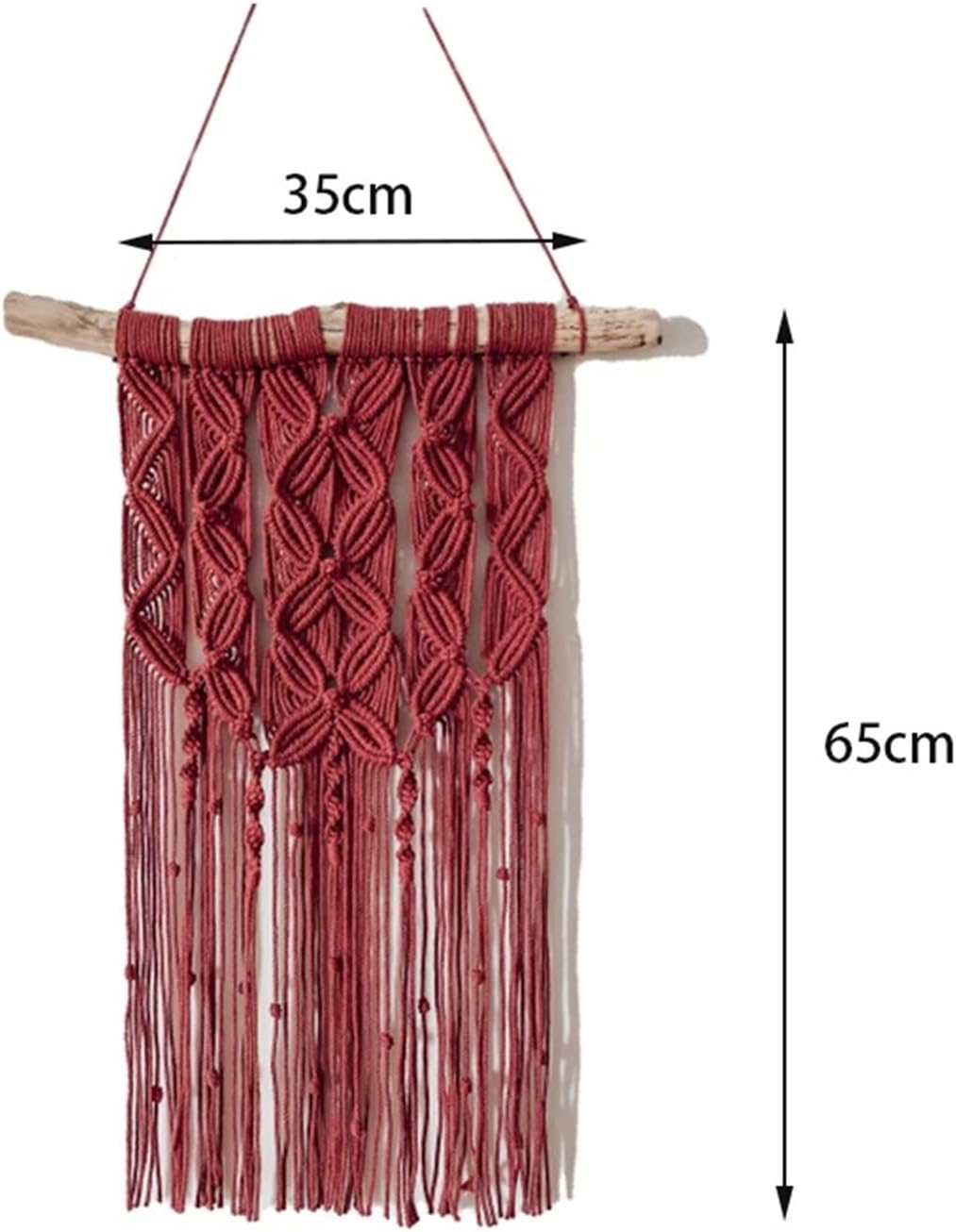 Tapestry Macrame Wall Hanging Woven Tapestry Handmade Bohemian Art for Livingroom Bedroom Backdrop Room Home Decor (A 35x65cm)