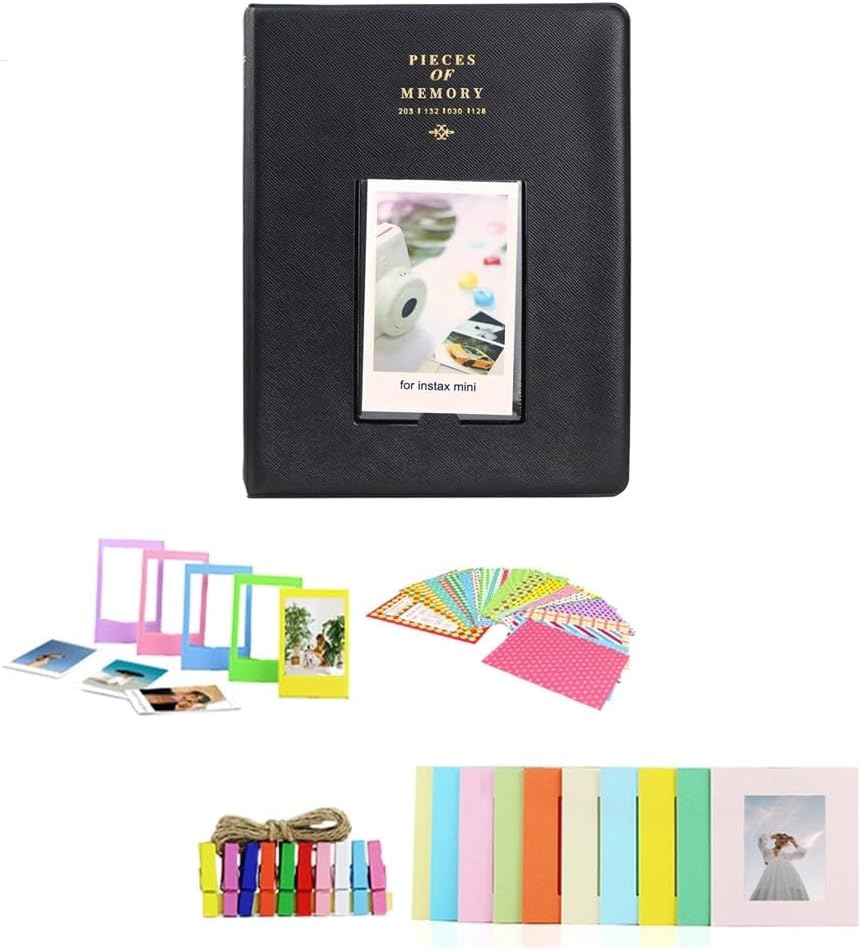 FUJIFILM INSTAX Mini Link 3 Smartphone Printer | Rose Pink Bundled with INSTAX Mini Instant Film | 40 Exposures + Instax Mini Album, Borders, Stickers & Clips + Microfiber Cleaning Cloth (5 Items)