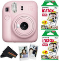 Fujifilm Instax Mini 12 Instant Camera (Blossom Pink) and Fujifilm Instax Mini Extra Film Pack (40 Sheets) Bundle, Instant Film Camera for Travel, Parties, Weddings, Gifts & Scrapbooking