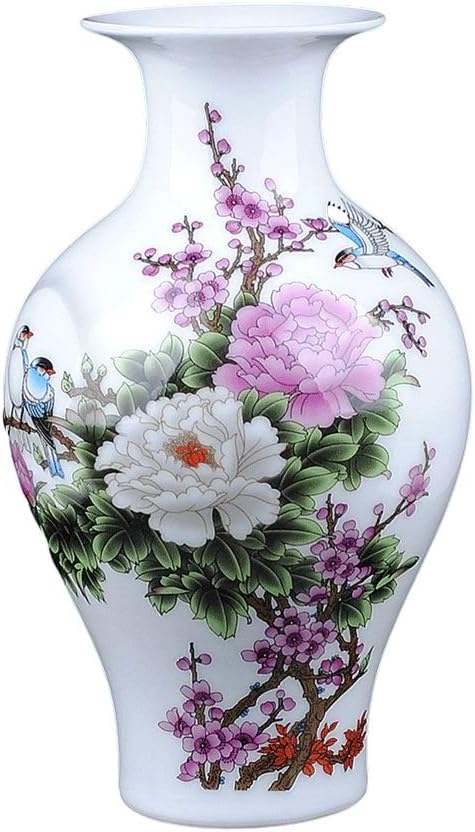 Vase Ceramic Small White Home Living Room Dried Flower Arrangement Flower Decoration Ornament (Fish Tail)