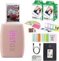 FUJIFILM INSTAX Mini Link 3 Smartphone Printer | Rose Pink Bundled with INSTAX Mini Instant Film | 40 Exposures + Instax Mini Album, Borders, Stickers & Clips + Microfiber Cleaning Cloth (5 Items)