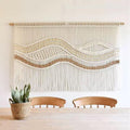 Tapestry Hand Woven Knitted Wall Hanging Bohemian Tassel Macrame Modern Tapestry Macrame Wall Hanging Boho Wall Decor Art Woven Tapestry Wall Art Home Gift Chic Home Decoration