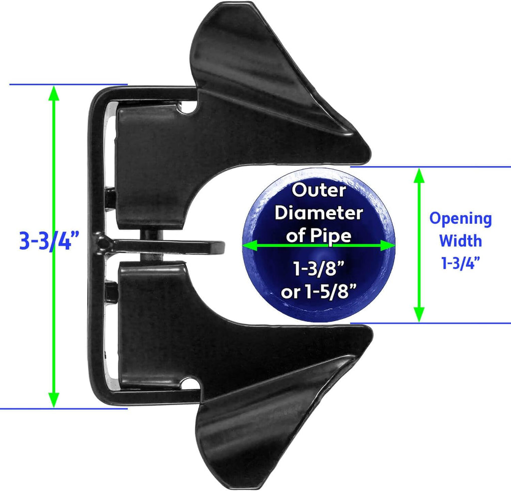Black Wall Mount 1-3/8' Flat Back Butterfly Latch - CASE Qty 25