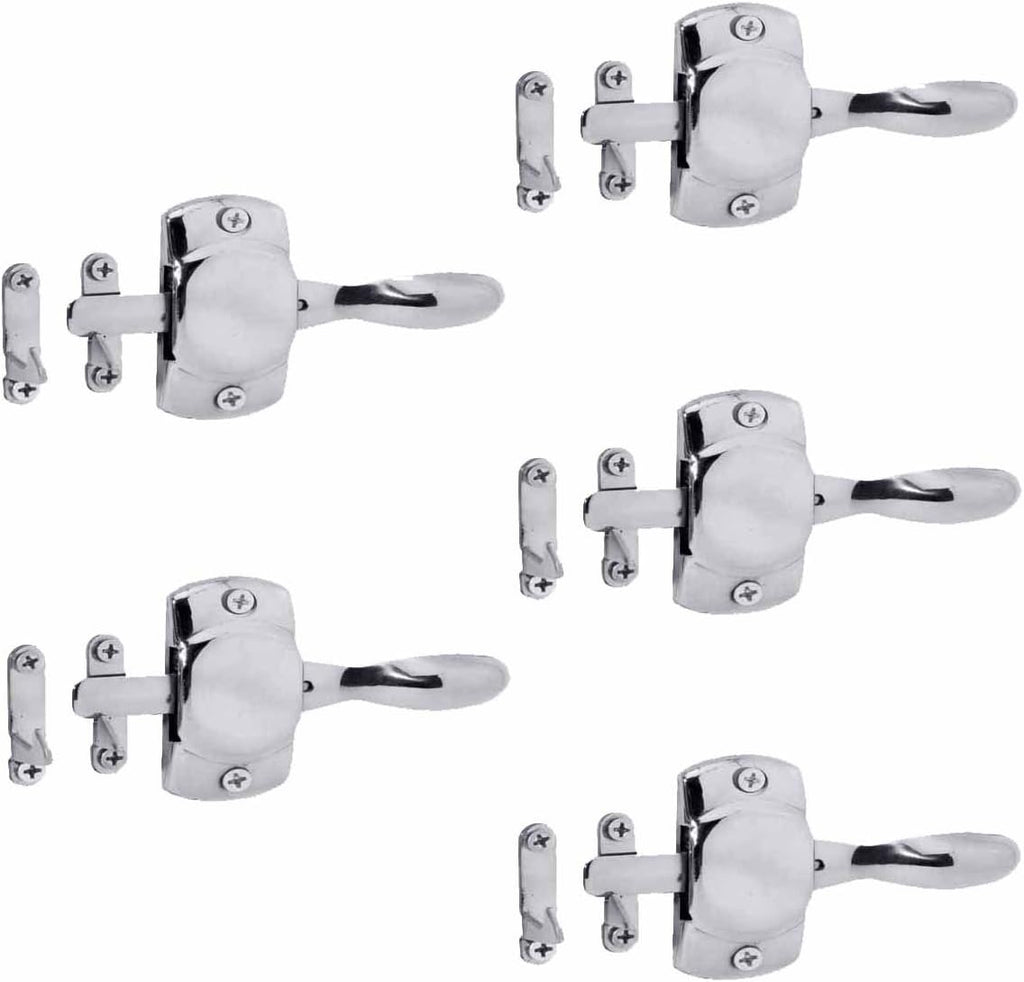 Solid Bright Brass Hoosier Icebox Right Side Latch Pack of 5 Renovators Supply