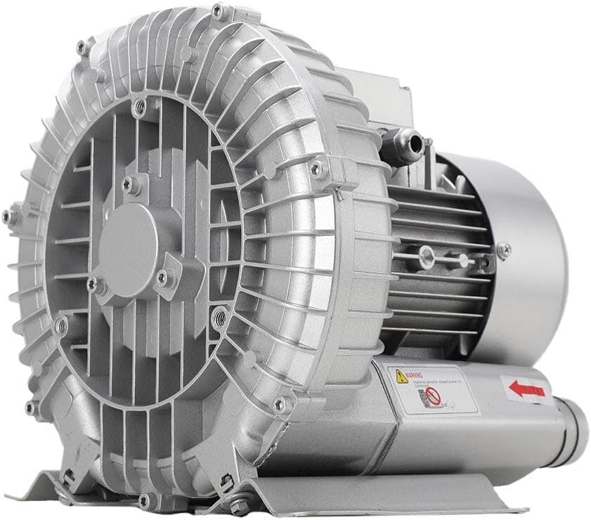 370W Industrial Aquaculture Pond Fish Tank Vortex Air Blower Pump, 60m³/h Commercial Air Pump Blower High Pressure Aquarium Fish Pond Tanks Air Oxygen Pump Blower for Air Dusting