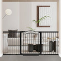 Fairy Baby 70.9'-76.3' Extra Wide Baby Gate for Stairs Doorways, Pressure Mount Pet Gate Auto Close Safety Child Gate, Long Large Dog Gate Indoor for House, 71 72 73 74 75 76 Inches Wide, Black