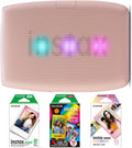 Fujifilm INSTAX Mini Link 3 Smartphone Printer (Rose Pink) Bundle, Includes: White and Rainbow Film (30 Sheets), Macaron Film (10 Sheets) 4 Items