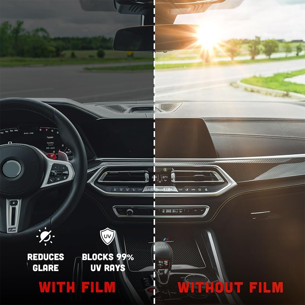 United Universal Black Window Tint Film 20' x 100', 3 Rolls - 35% VLT 1Ply Dyed PET Car Tint Roll, Deep Black Privacy Film with 99% UV Block, Heat & Glare Control for Car, Truck, SUV & Home