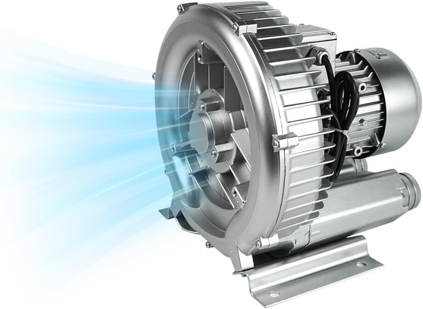 2HP Regenerative Blower 110-120V | 1.75 KW 150 CFM High-Pressure Industrial Vacuum Pump for Air Blowing Sewage Aeration Aquarium Fish Pond, Replace# 2LG510-7AA21 2LG5107AA21