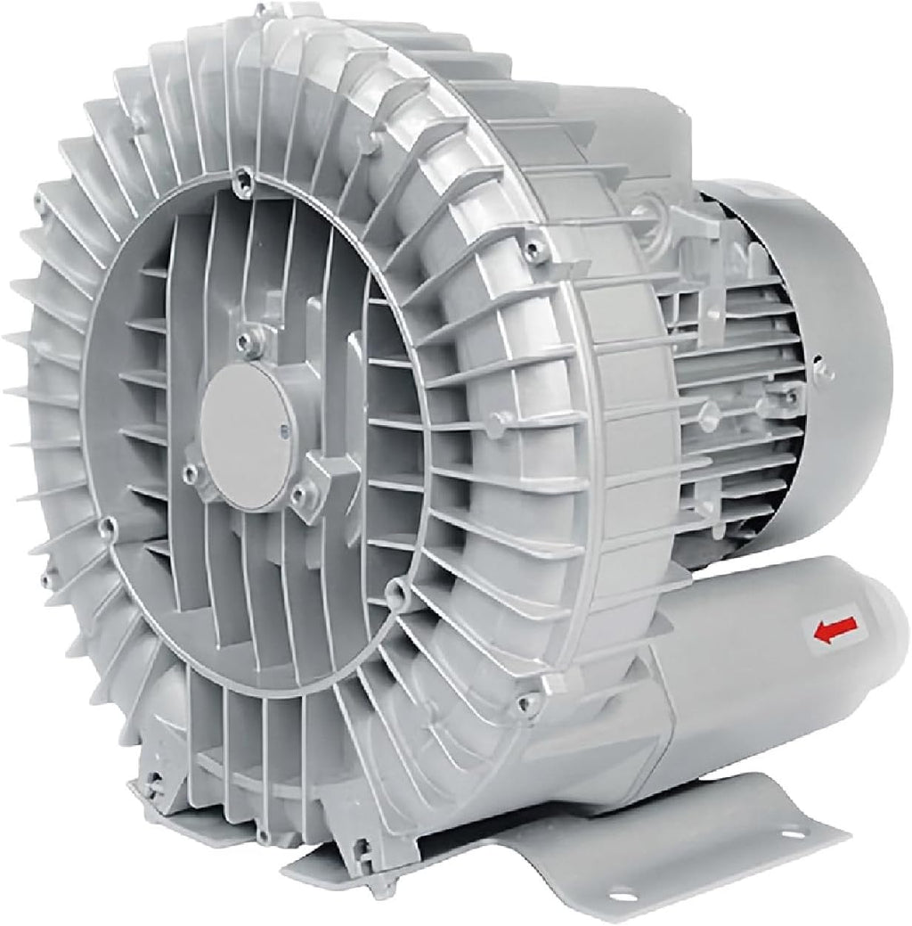 380V 50Hz Regenerative Blower - Vortex Vacuum Pump 0.5HP to 2HP, Industrial Air Pump for Sewage Aeration, 750W High-Efficiency Blower for Wastewater Treatment