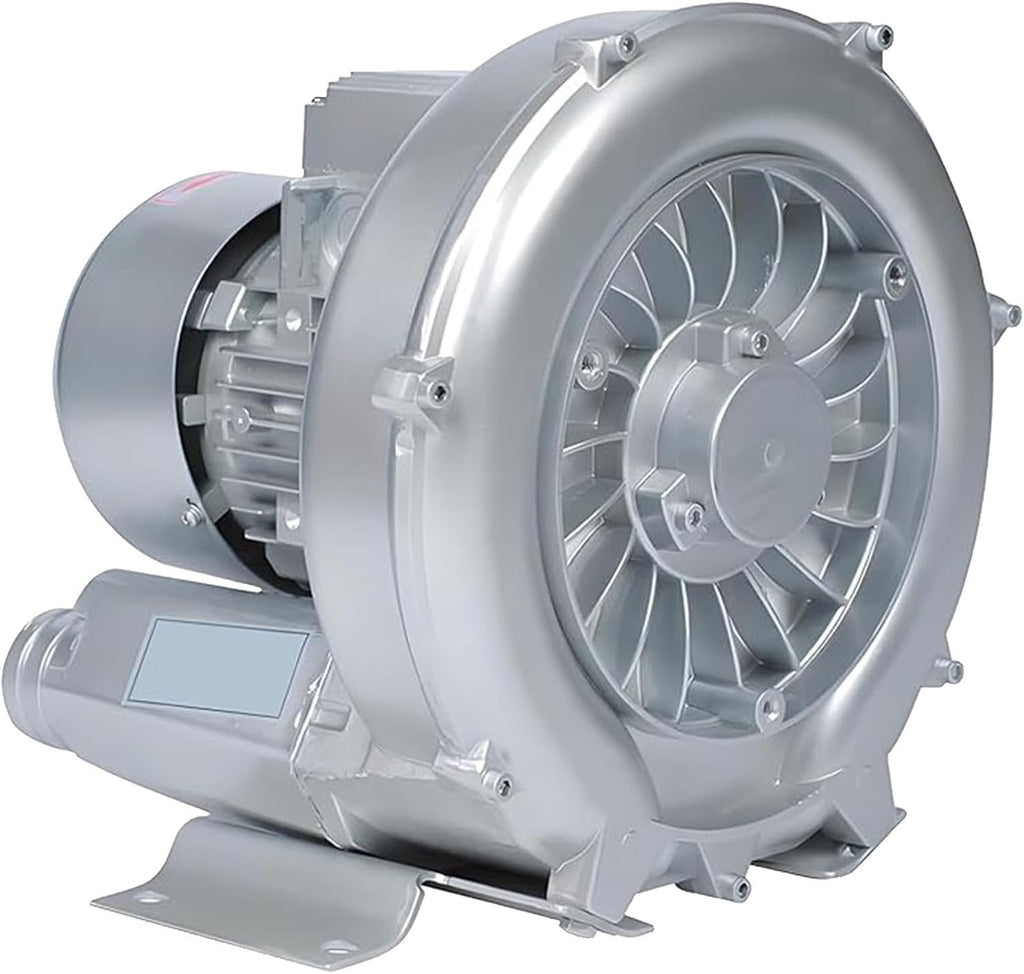 Regenerative Blower 120W-1500W 110V/220V/380V Single Phase/Three-Phase High-Pressure Industrial Vacuum Pump,Air Blowing Or Suction,Large Airflow Type High-Pressure Vortex Ring Blower(1.1KW/220V)