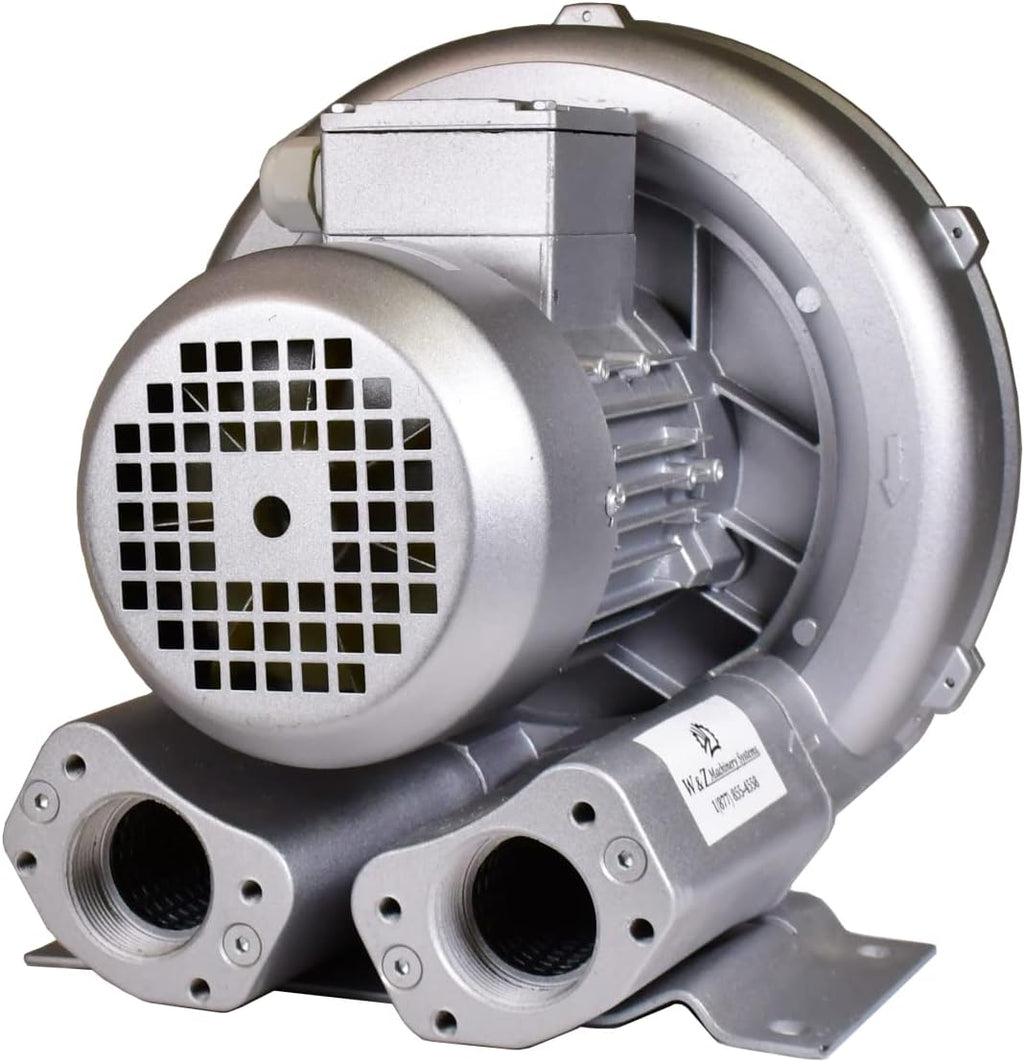 2 Hp Regenerative Blower 220V-480V 3Phase, 102CFM, 88' H2O Press. Goorui-USA GHBH 1D7 34 1R4