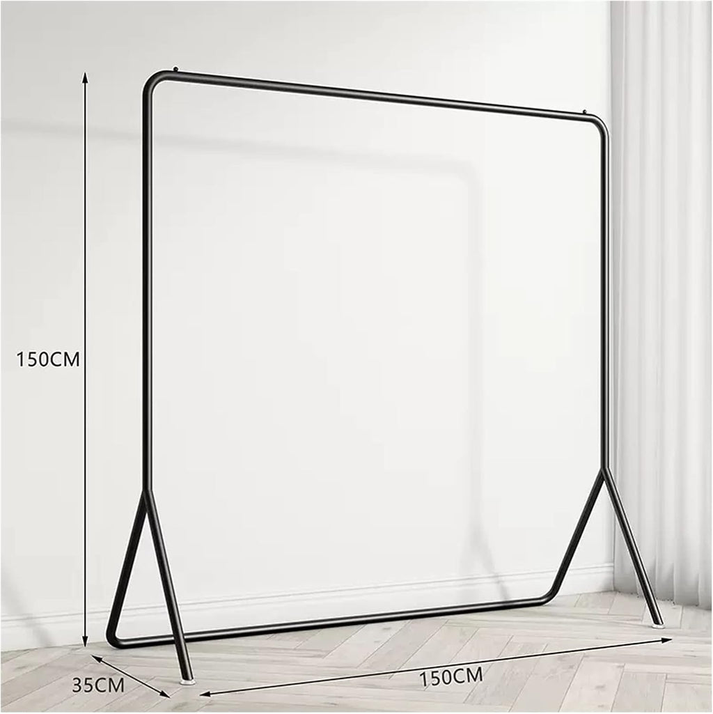 AEYSD-456 Adjustable Garment Rack Hanging Clothes Rack Flooring Bedroom Home Single Rod Drying Clothes Rack Indoor Small Coat Rack Standing Hanger(Gold,XL)