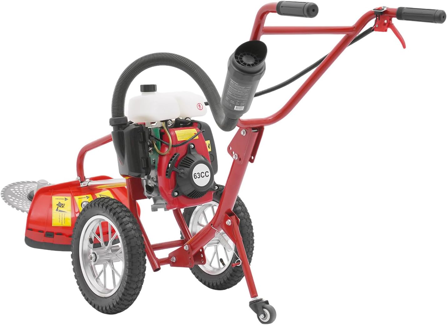 63CC Gas Powered Tiller Cultivator 4-Stroke Garden Tiller Cultivator,Pull Start Air-Cooled for Farms, Parks, Gardens, Courtyards, Fields