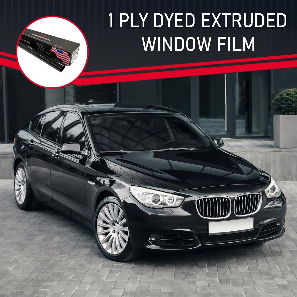 United Professional 1Ply Window Tint Film - 20'x100', 15% VLT, 3 Rolls, Upgraded Dyed PET Film, 1 mil Thickness, 99% UV Block, Deep Shade Privacy Window Tint for Car, Truck, Home– Heat & Glare Control