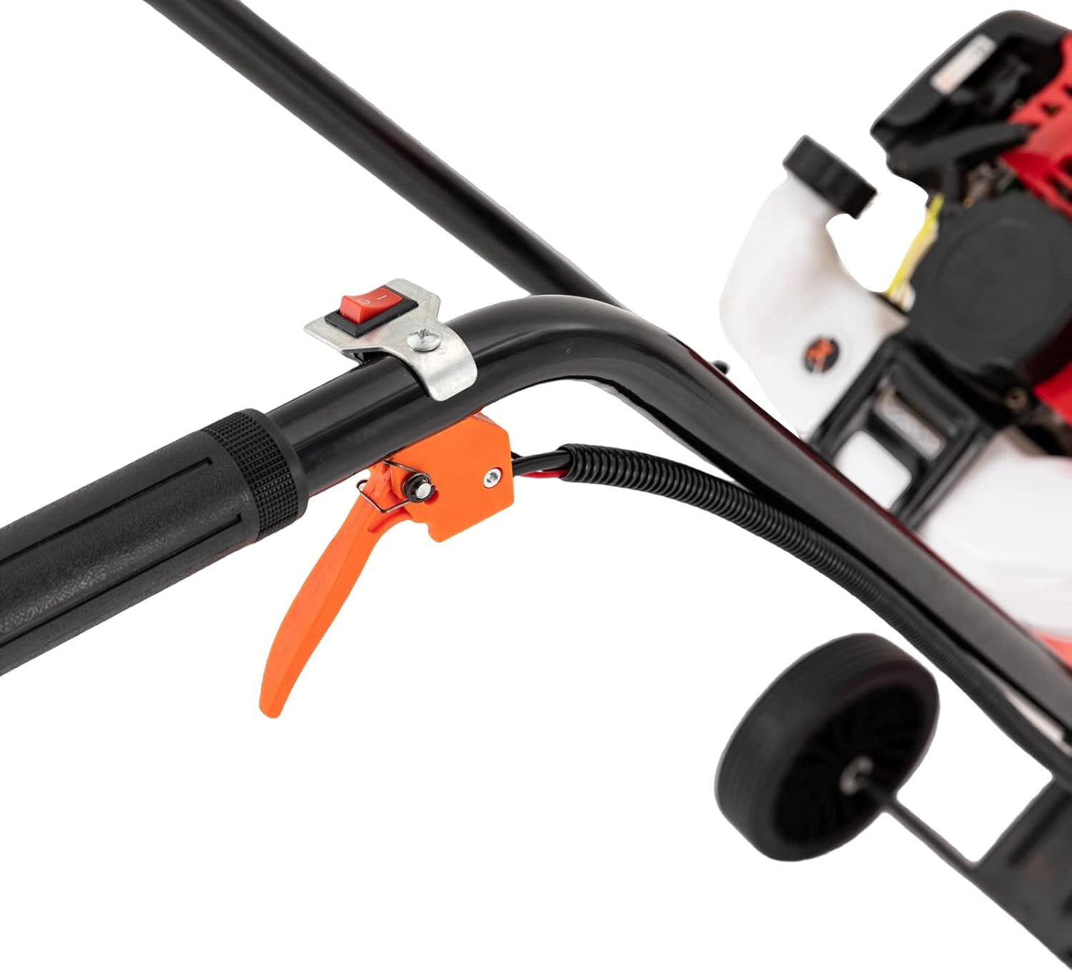 Gas Tiller, Handheld Gasoline Cultivator (Width 14.17in, Depth 1.97-3.94in), Mini Tiller for Gardens,1.9kw 2-Stroke Engine with High Fuel Efficiency and Easy Operation