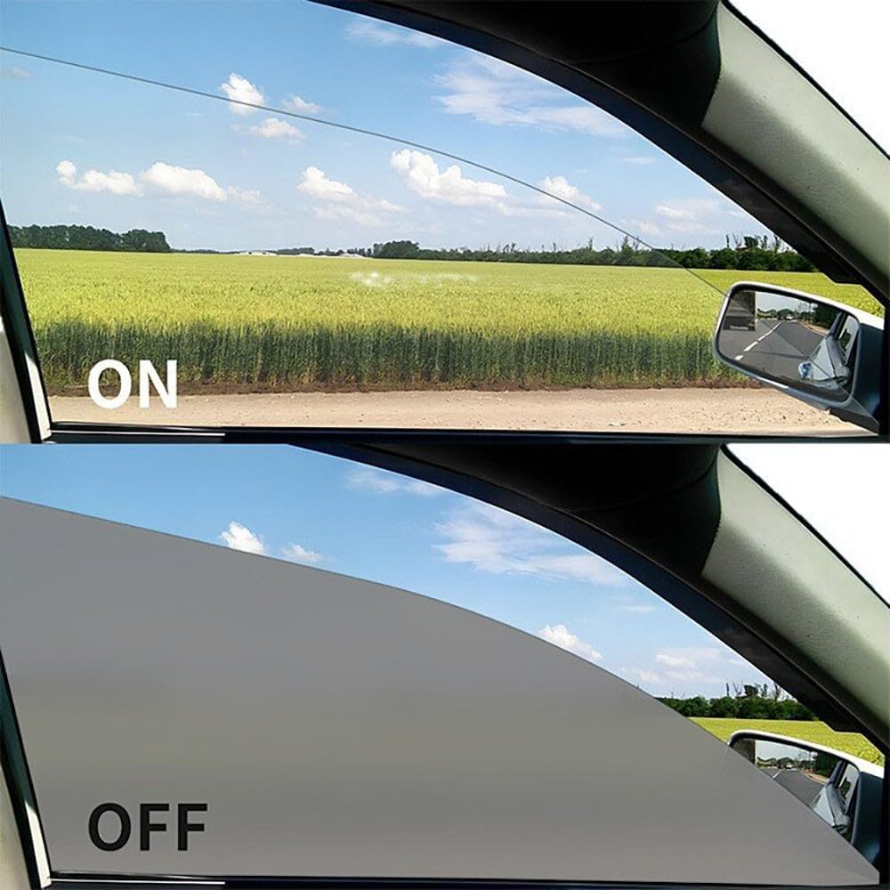 Universal Smart Tint Kit 4-Pcs Smart Car Window Film Remote Control Privacy Tint (39.37'x16.68'/Sheet) Instant Clear to Gray, UV & Heat Block, Easy DIY Install