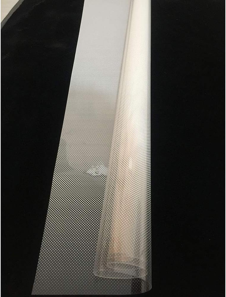 HOHOFILM 5ft by 66ft Roll Semi-Privacy One Way Gradient Window Film White Dot Glass Tint Door Glass Decoration Stickers Self-Adhesive Decoration Film