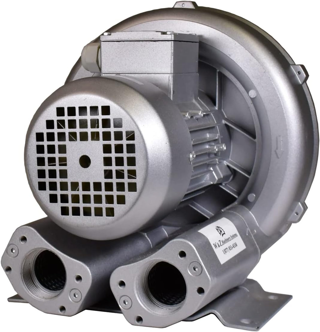 2 Hp Regenerative Blower, 220V-480V 3Phase, 150CFM, 56' H2O Press. Goorui-USA GHBH 1D7 34 1R5